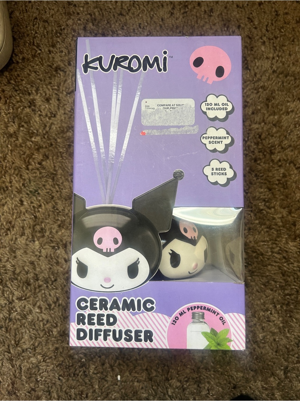 Kuromi Purple Ceramic Reed Diffuser - Peppermint